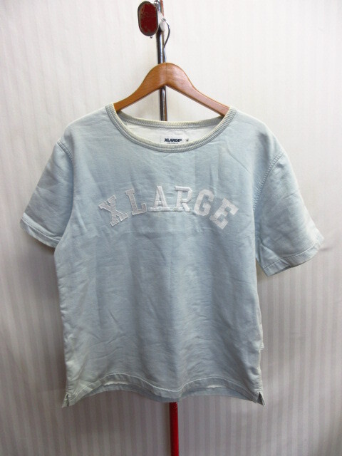 X-LARGE エクストララージ 半袖スウェット メンズS ビッグロゴ刺繍トレーナー 半袖ジャージトップ スウェットTシャツ カットソー08121拍卖