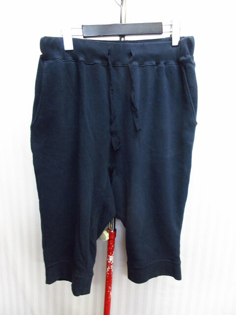 MUVEIL ミュベール ハートマークポケット付きスウェットパンツ フリーサイズ L XL 紺 ショートパンツ イージーパンツ ショーツ 08131拍卖