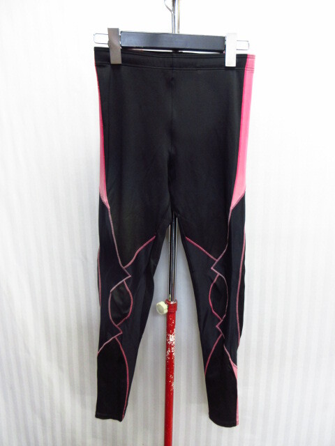 CW-X スパッツ SIZE L 黒ピンク スポーツタイツ ロングタイツ スポーツスパッツ インナーパンツ コンプレッションウエア ランニング08154拍卖