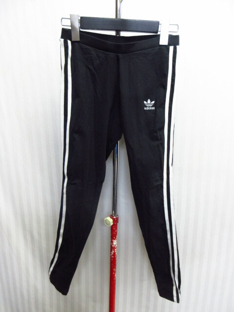 アディダス トレフォイル刺繍スパッツ SIZE M 黒白 スキニージャージパンツ ロングタイツ スポーツタイツ トレーニングパンツ 細身08153拍卖