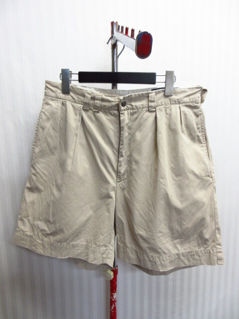 ラルフローレン ポロスポーツ 90sヴィンテージ ショートパンツ メンズ32 ベージュ チノパン コットンショーツ ハーフパンツ ズボン08191拍卖