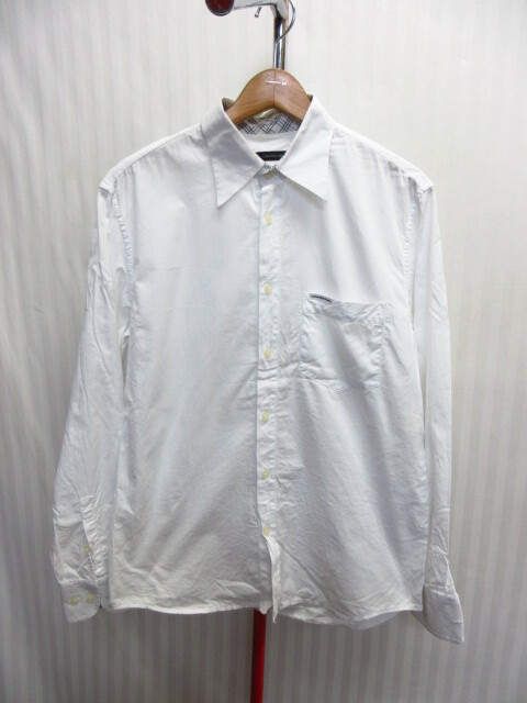 カルバンクライン 長袖シャツ メンズL 白シャツ ストライプ柄シャツ ドレスシャツ ロゴ刺繍シャツ ビジネスシャツ ワイシャツ 08211拍卖