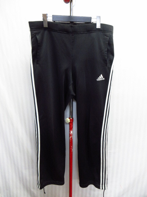 アディダス 90sヴィンテージ ジャージパンツ メンズO XL LL 黒白ラインパンツ トラックパンツ ロゴ刺繍トレーニングパンツ ズボン08223拍卖