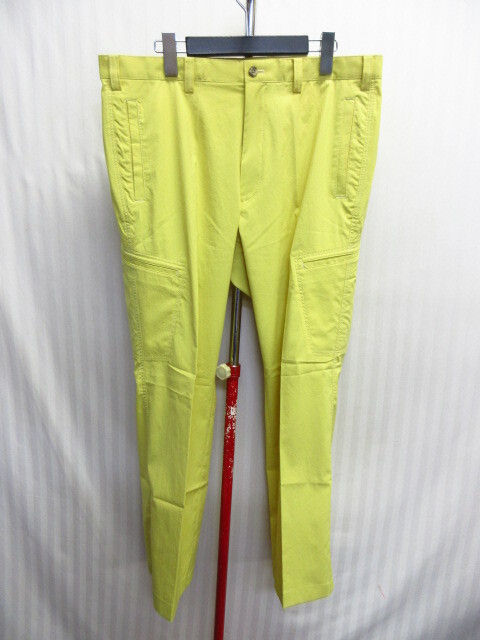 マンシングウエア ストレッチパンツ メンズ91 XL XXL イエロー ロゴ刺繍ゴルフウエア ゴルフパンツ スポーツスラックスパンツ ズボン08222拍卖