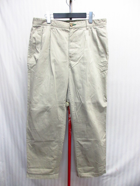 トミーヒルフィガー 00sヴィンテージ チノパン メンズW36 XL LL ベージュ系 トラウザーパンツ トラウザーズ コットンパンツ ズボン08221拍卖