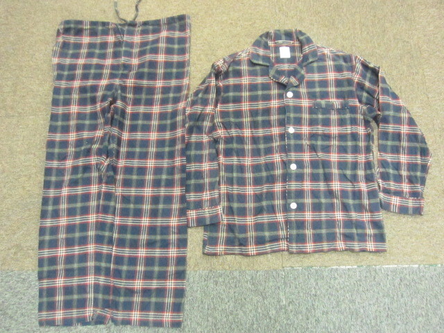 ブルックスブラザーズ パジャマ上下セットアップ メンズS チェック柄フランネルシャツ パジャマシャツ&パンツ リラックスウエア上下08099拍卖