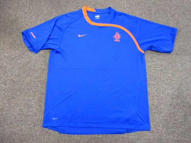 ナイキ製 サッカーオランダ代表 ユニフォーム メンズXL LL 00sヴィンテージ 半袖ゲームシャツ サッカーシャツ サッカージャージ 08082拍卖