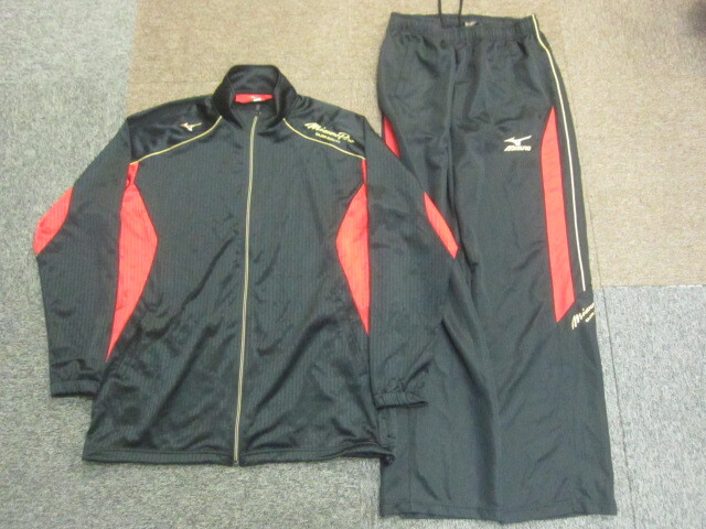 MIZUNO PRO ミズノプロ ジャージ上下セット メンズ2XO XO XXL 黒赤 ベースボールジャージ トラックジャケット&パンツ 野球ウエア08239拍卖