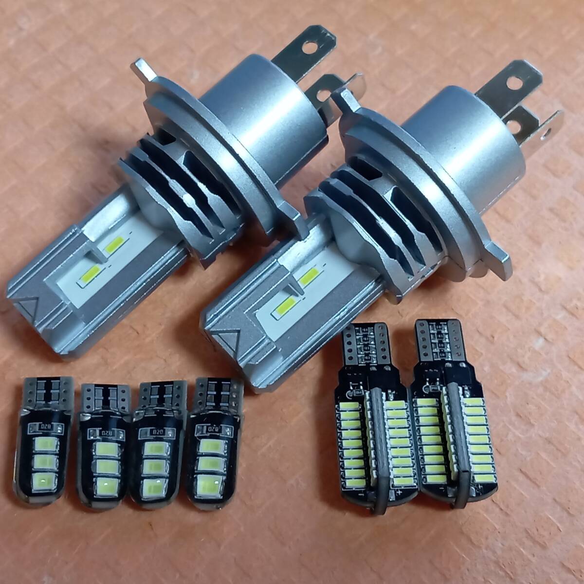 最強!ミラ ジーノ H11.3~ L700S 710S L650 660S 超爆光! H4 LED ZESヘッドライト バックランプ ナンバー灯 ポジション 8個 /h4/72/6拍卖