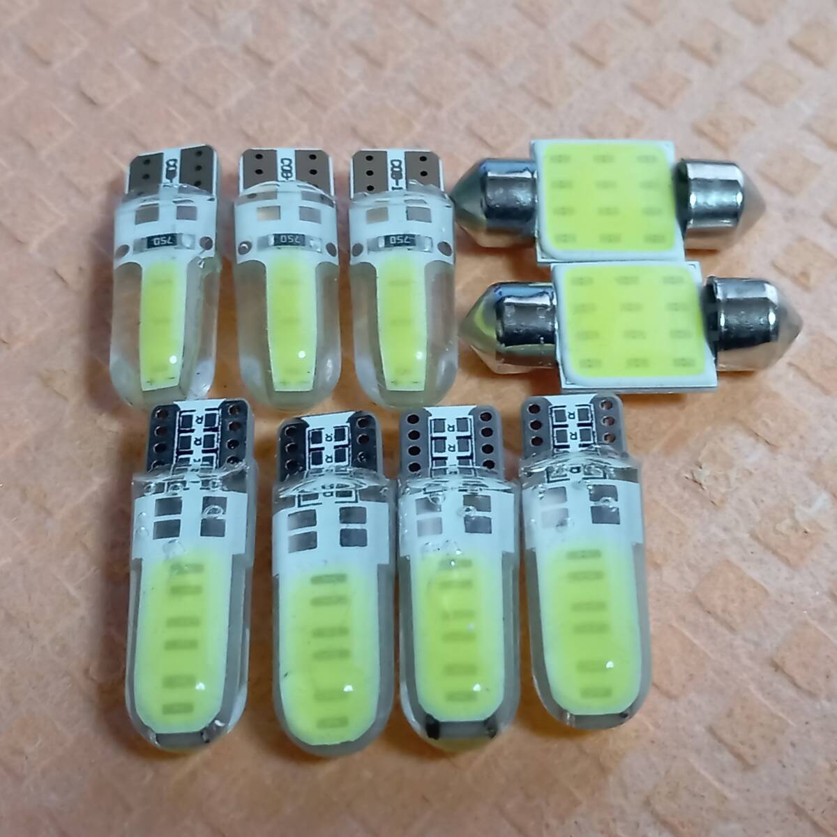 フルCOB バモス ホビオ 超爆光!T10 LED ルームランプ バックランプ ナンバー灯 9個セット ホワイト ホンダ HM3 4 HJ1 2 /c6/c3/t31拍卖