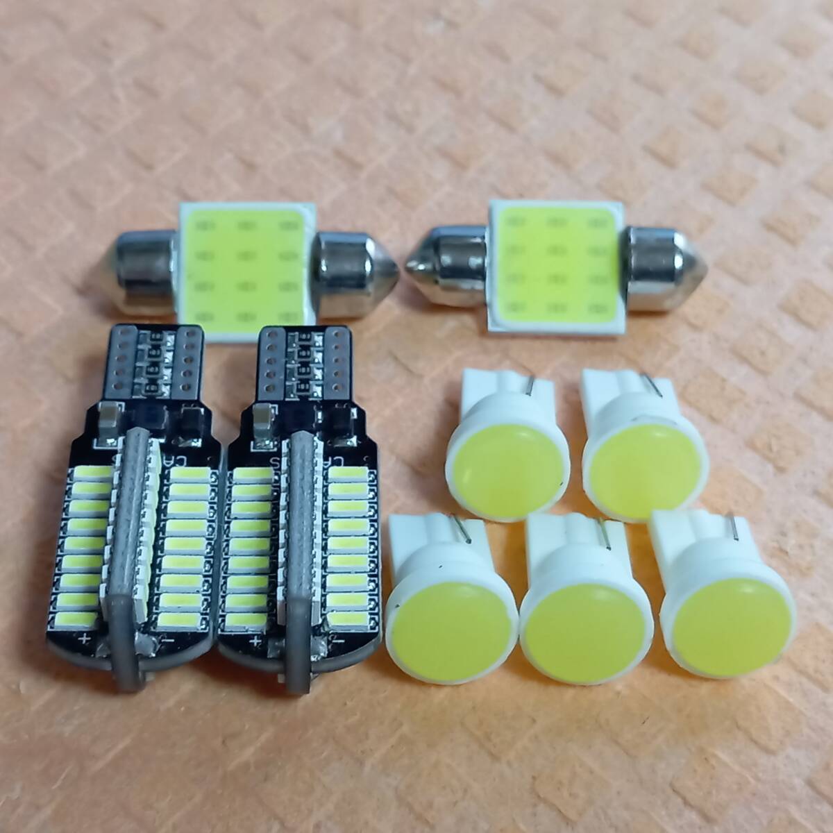 超爆光!L575/585S ムーヴコンテカスタム ルームランプ バックランプ ポジション 9個セット T10 LED ホワイト ダイハツ /72/c1/t31拍卖