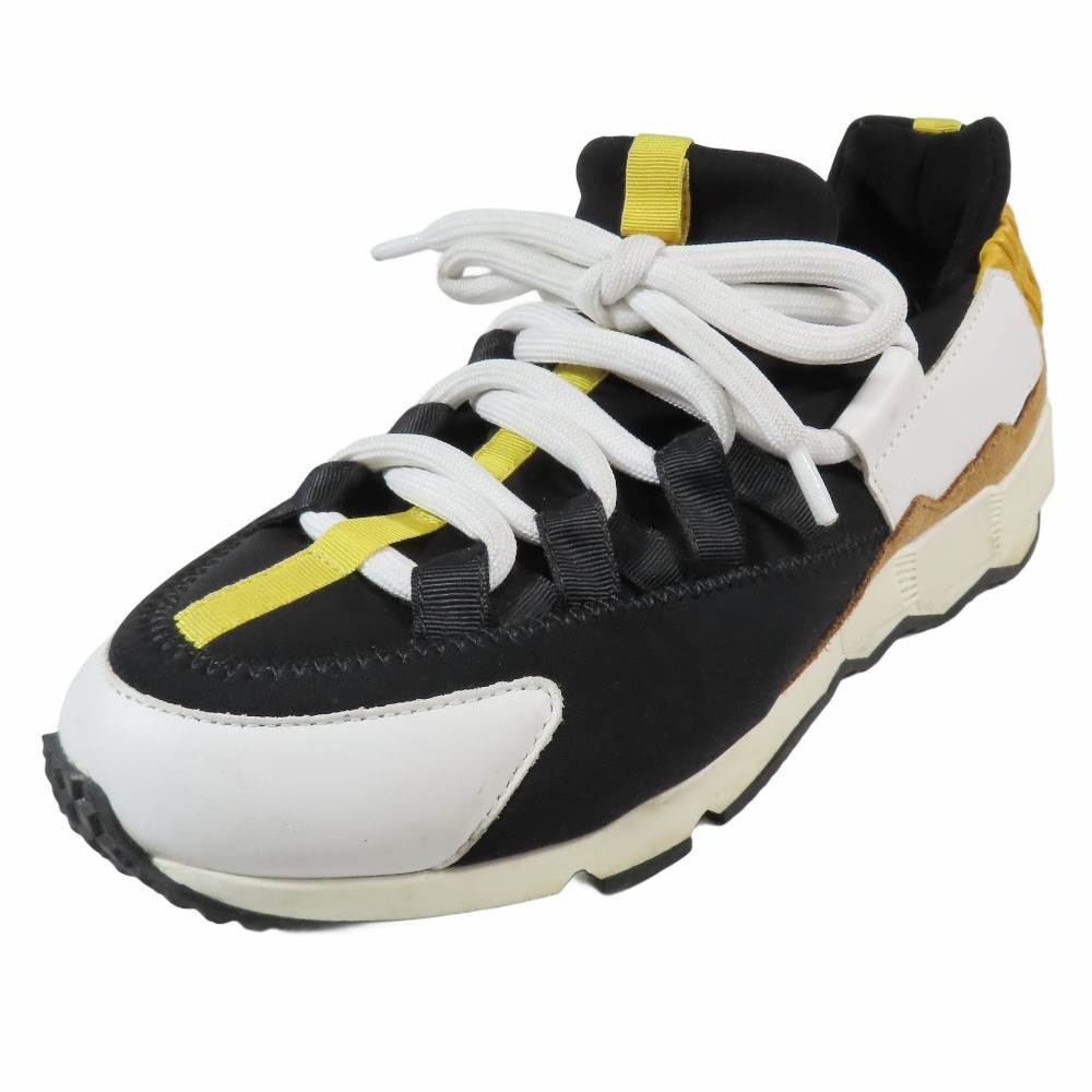 PIERRE HARDY ピエールアルディ Trek comet トレックコメット ローカット スニーカー シューズ 38 ブラック イエロー ホワイト拍卖