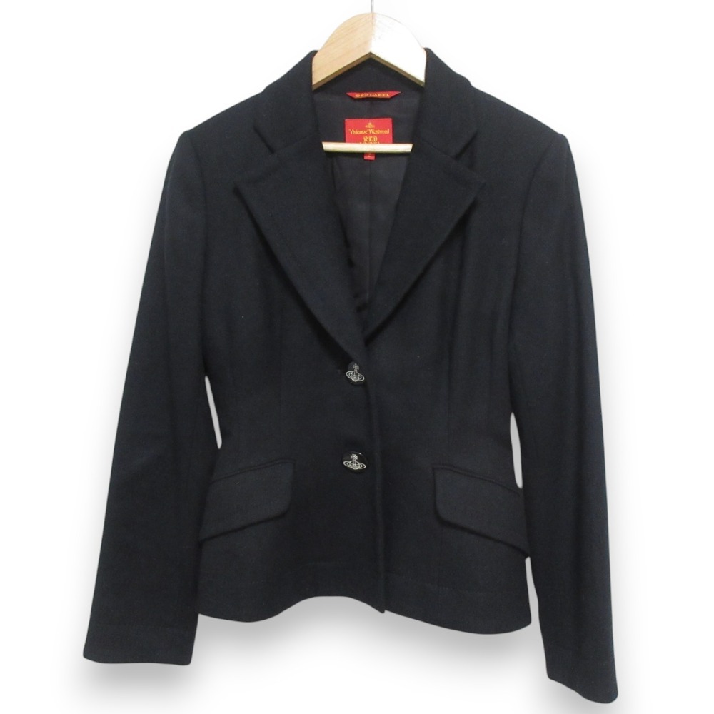 美品 Vivienne Westwood ヴィヴィアンウエストウッド レッドレーベル オーブボタン テーラードジャケット 2 ブラック拍卖