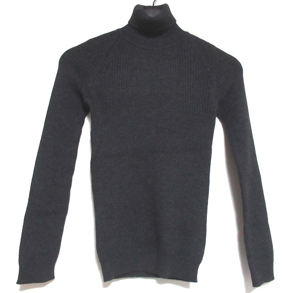 美品 GUCCI グッチ トムフォード期 ロングスリーブ 長袖 タートルネック リブニット セーター Mサイズ チャコールグレー拍卖