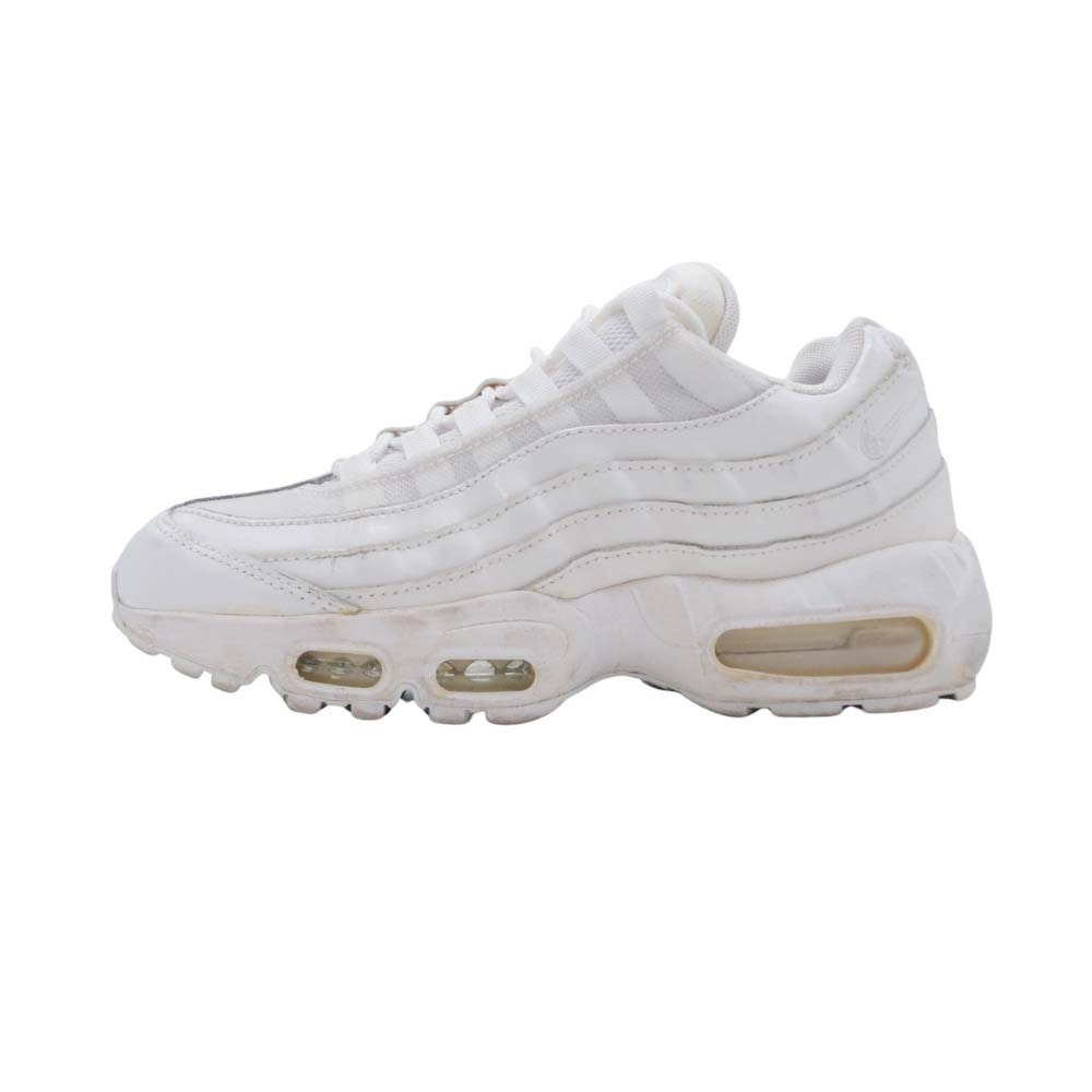 良品 NIKE ナイキ WMNS AIR MAX95 307960-108 ウィメンズ エアマックス スニーカー シューズ 靴 24cm 白 ホワイト拍卖