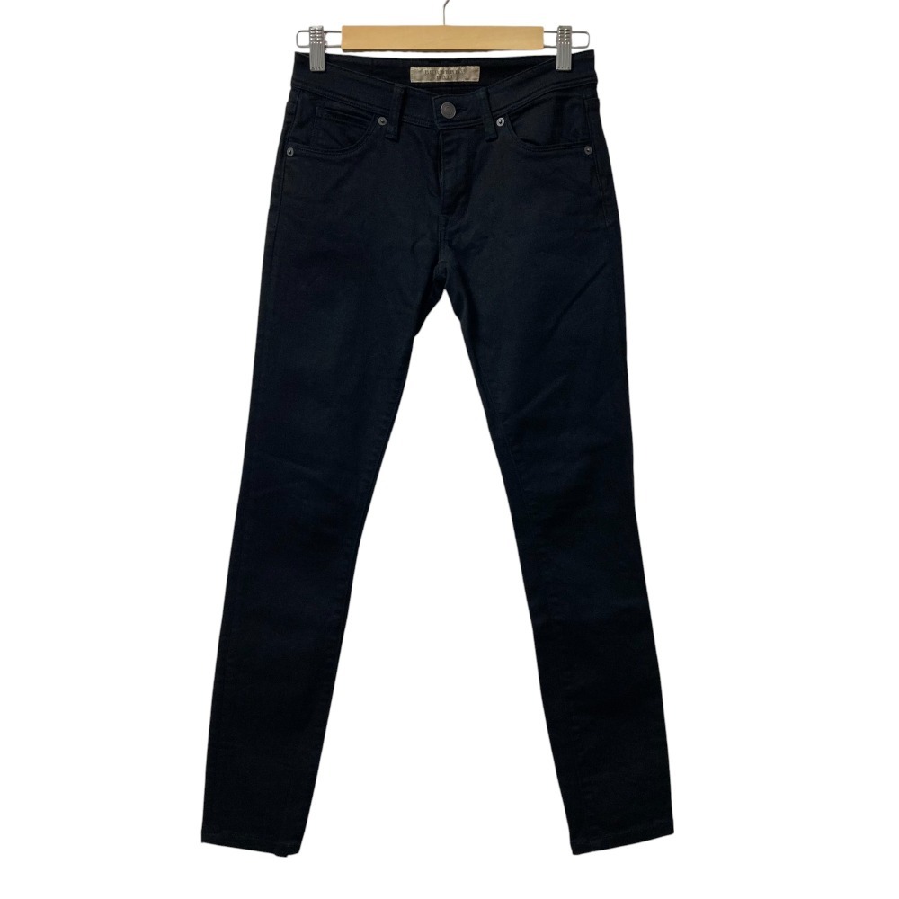 美品 BURBERRY BRIT バーバリーブリット ストレッチ ローライズ スキニーパンツ W25 ブラック拍卖