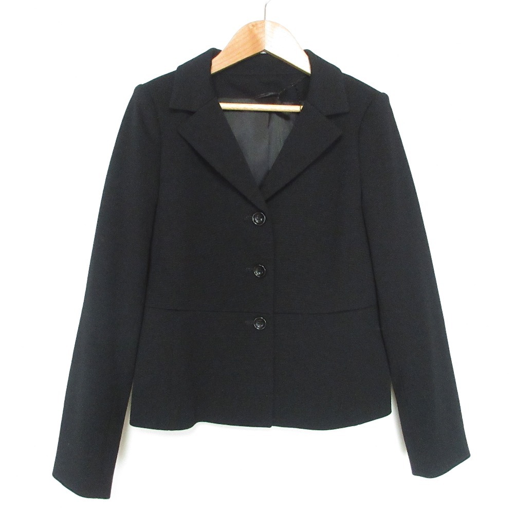 新品同様 ANAYI アナイ ストレッチ シングル テーラードジャケット 36 ブラック拍卖