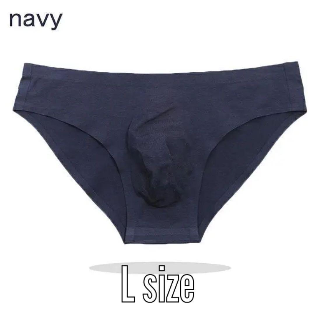 C-42.おまとめ割▲200円〜 ビキニブリーフ メンズ ネイビー L拍卖