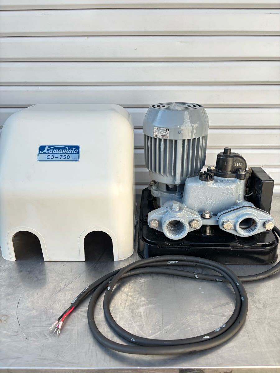 川本製作所 井戸ポンプ 自吸カスケードポンプ C3-756HN屋外用 三相200v 60hz動作確認済み中古2299拍卖