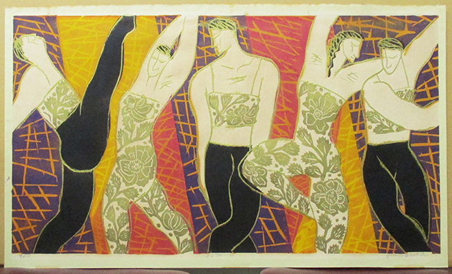 田中陽子『シエラザード』木版画、手彩色 ed.4/30. 鉛筆サイン シートのみ拍卖