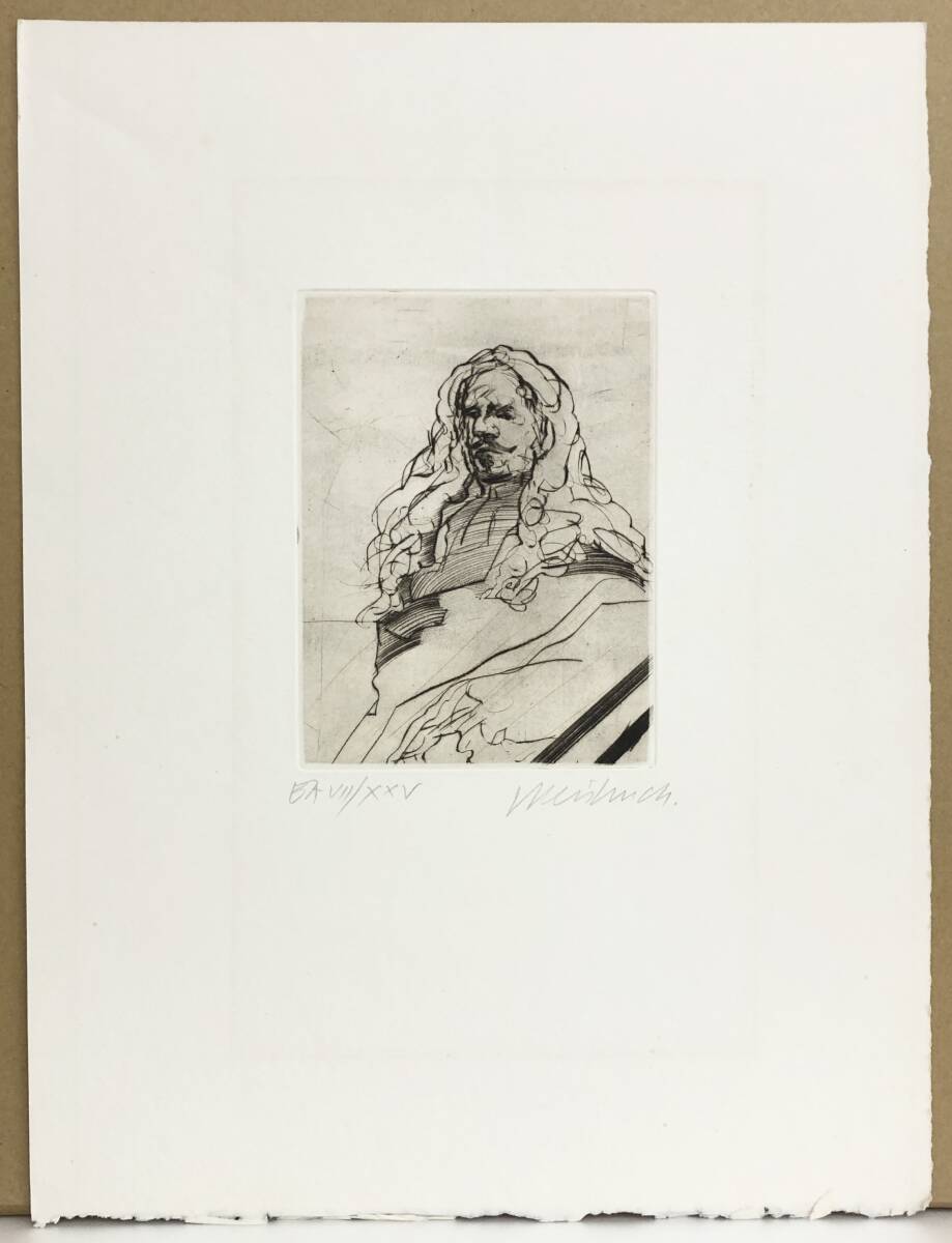 クロード・ワイズバッシュ『タイトル不明』銅版画 ed.E.A. VII/XXV. 鉛筆サイン シートのみ拍卖