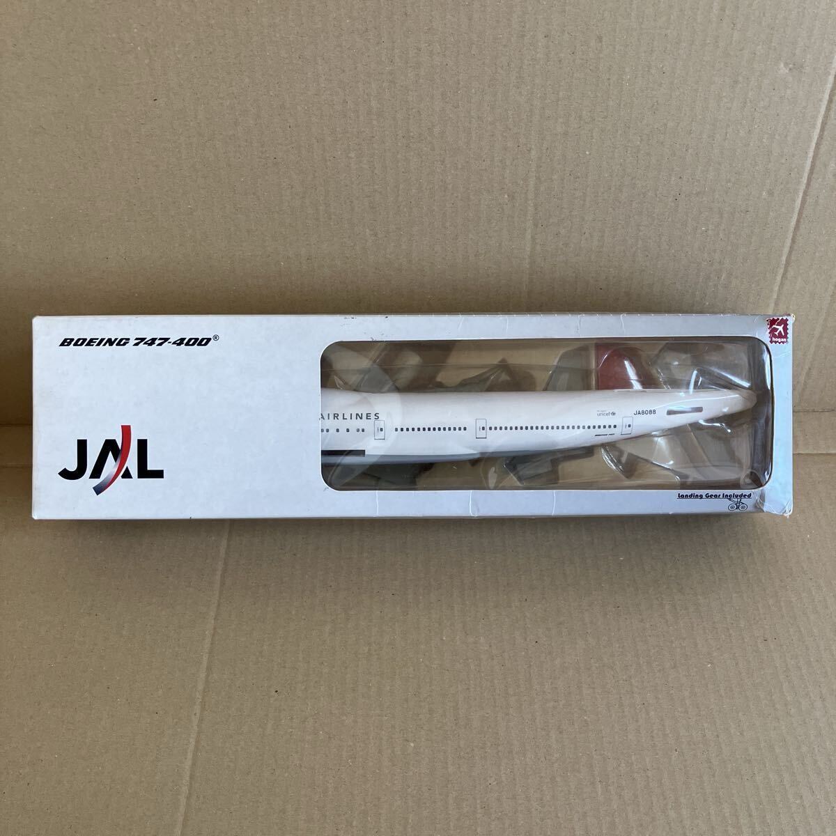 【部品不足:主ギヤ、エンジン1個無し】■hogan 1/200 JAL B747-400 JA8088 スナップフィットモデル【中古品】■拍卖