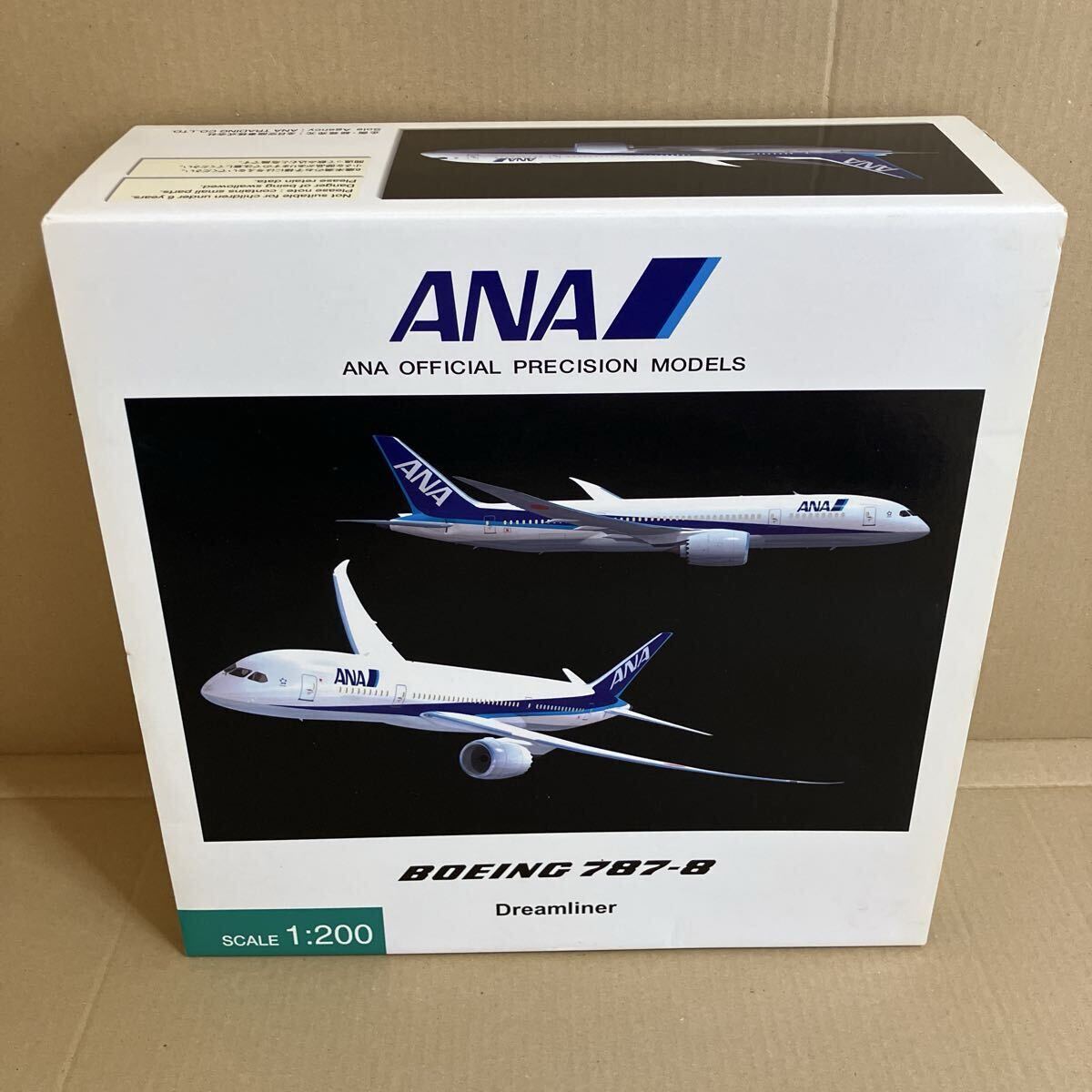 【変色・スタンド破損:状態悪い】■全日空商事 1/200 ANA B787-8 プラスチックモデル NH20018【中古品】■拍卖
