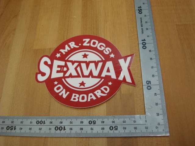 新品 SEX WAX ON BOARD STICKERS(セックスワックスオンボードステッカー) 6cm レッド拍卖