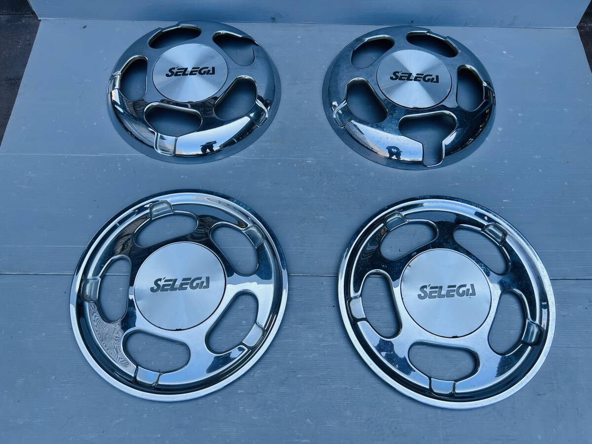 G8008N バス 用 純正 日野 HINO セレガ SELEGA 5穴 560mm フロント・リア メッキ センターキャップ メッキホイールカバー 4点セット拍卖
