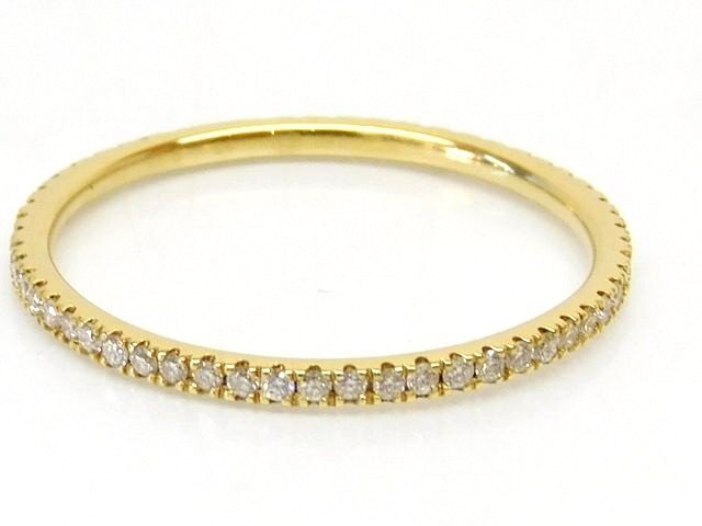 新品同様品 Georg Jensen ジョージ ジェンセン ■ リング 12.5号(53) K18 イエローゴールド ダイヤ エタニティ 指輪□7H拍卖