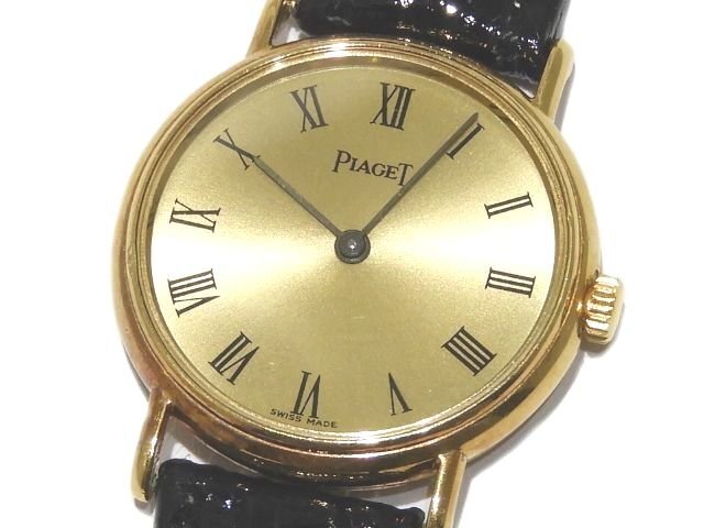アンティーク ピアジェ クォーツ レディース 時計 ☆ K18YG ケース ラウンド ▼ イエローゴールド PIAGET 5I7HS拍卖