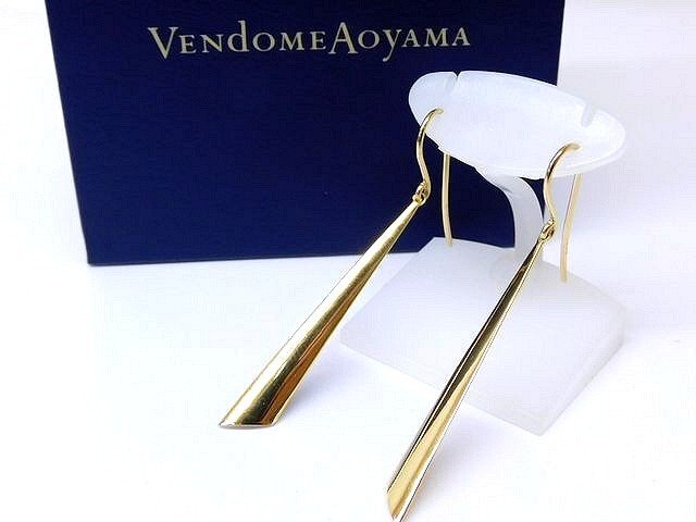 美品 ヴァンドーム青山 ■ K18 2.4g ゴールド ピアス レディース VENDOME AOYAMA □6K6L7HS拍卖
