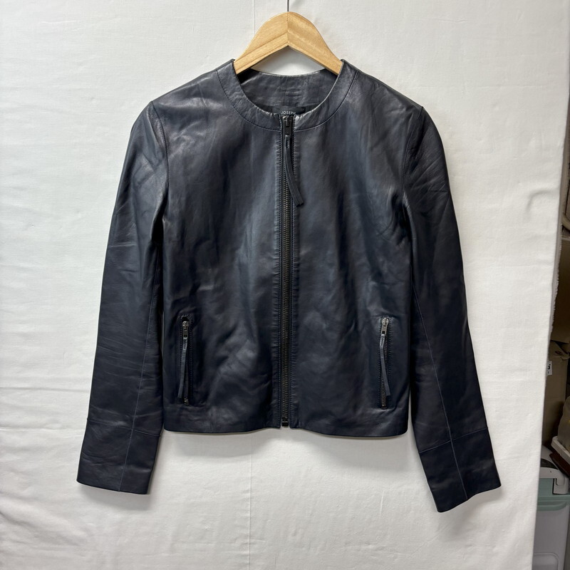 ICH【中古】未使用 JOSEPH ジョセフ 羊革 ラムレザー ノーカラー ジャケット ブルゾン ブラック レディース〈169-250825-AA-07-ICH〉拍卖