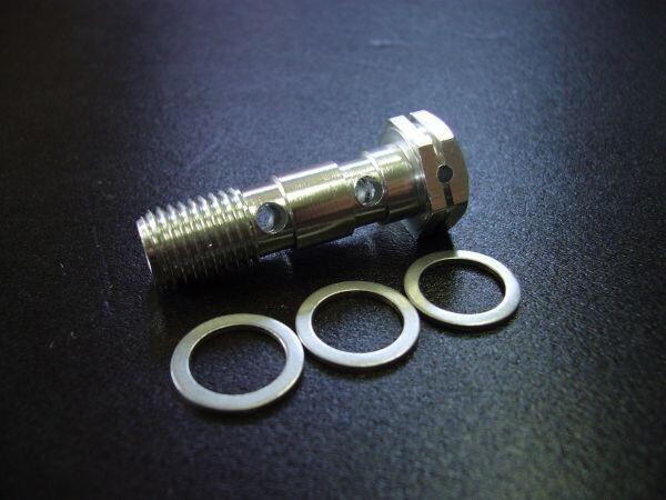 (5)バンジョーボルトW1.25シルバー☆適合GS400CBX400FGSX400EザリゴキGT380ホーク2CBR400F拍卖