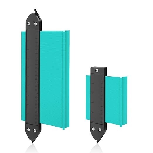 型取りゲージ コンターゲージ 輪郭コピー 曲線定規 DIY用測定工具 多機能 ロック付き(254mmダブルロック + 127mmシングルロック)2個拍卖