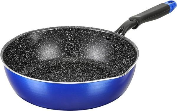 和平フレイズ 深型フライパン 28cm ブルー IH・ガス対応 鍋のように扱える 焼く 茹でる 煮る 揚げる メガフッカNEO RB-2155拍卖