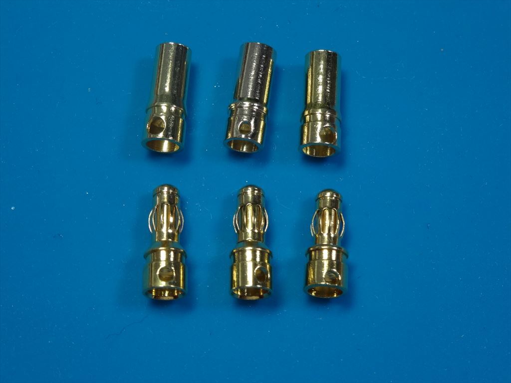 【3ペア】3.5mm バナナコネクタ ゴールドプラグ オス・メスペアセット【送料85円~】018拍卖