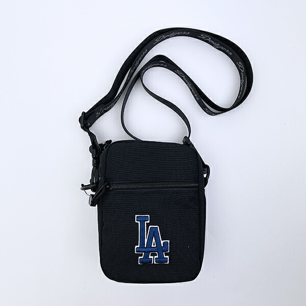 MLB(メジャーリーグ) ドジャース ミニショルダーバッグ ブラック×ネイビー拍卖