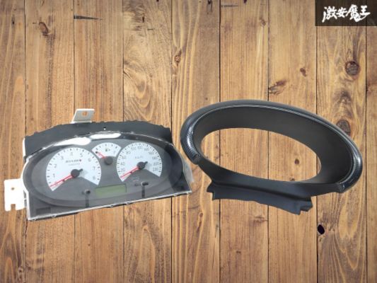 【実働】NISMO ニスモ K12 マーチ 220Km ホワイトコンビ スピードメーター RNK20-WH 3U82 172544Km カーボン調パネル 68240-AX000 棚4-2-J拍卖