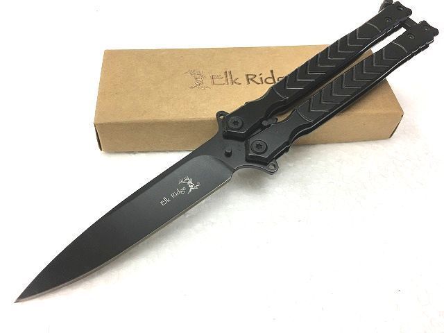 T003-BL★Elk Ridge 精巧バタフライナイフ クボタン BALISONG MODEL キャンプ アウトドア フィッシング拍卖