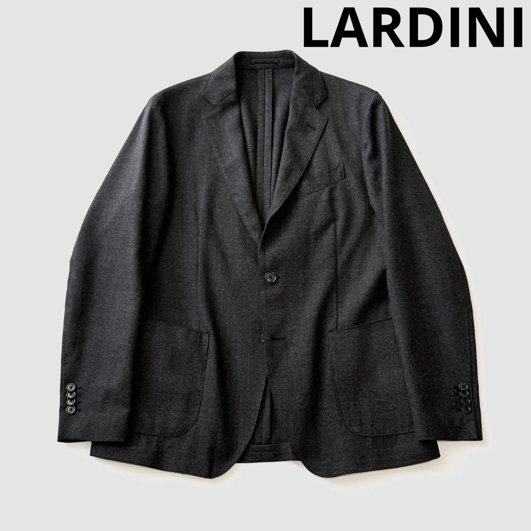 LARDINI ラルディーニ ウール ホップサック シングル 3B ジャケット 50 グレー メンズ テーラードジャケット 3つボタン イタリア製拍卖