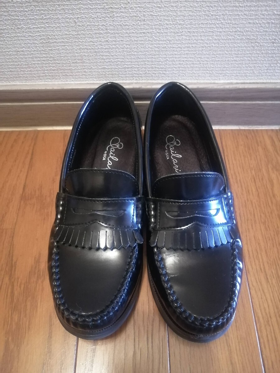 【 Bailarinas by SKA 】★新品同様★モカシン ローファー 本革 スペイン製 ブラック バイラリーナ拍卖