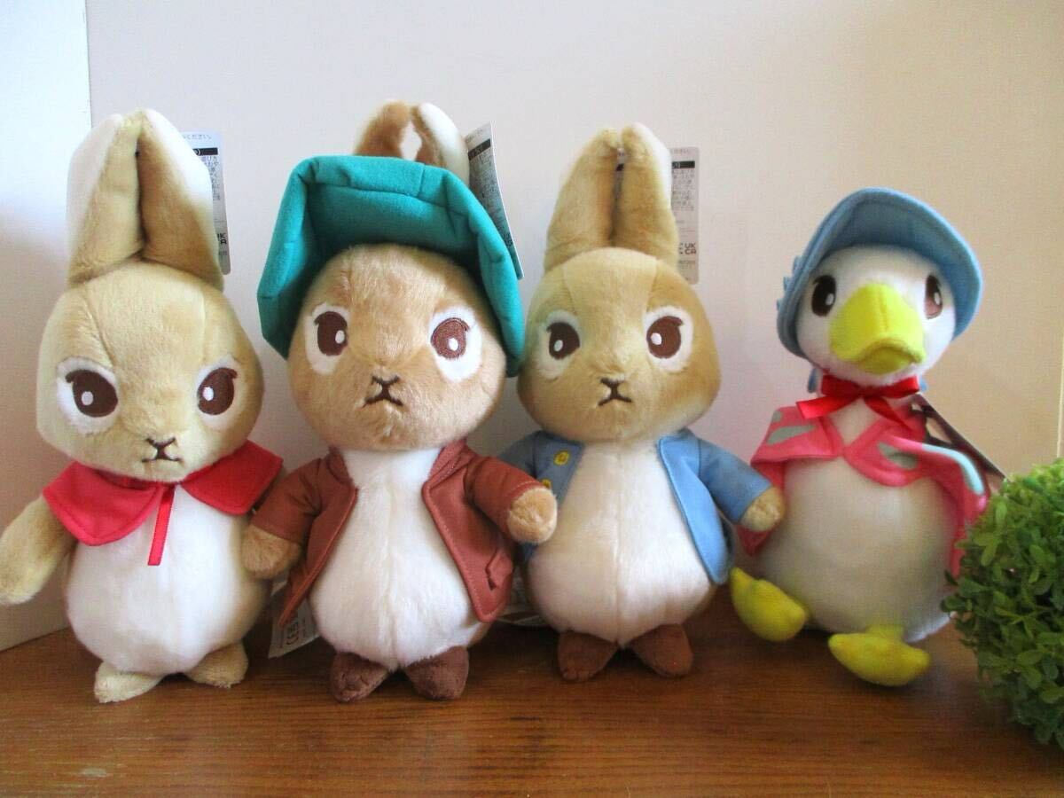 【未使用・袋入】ピーターラビット ぬいぐるみ ダイソー 全4種 コンプリート シールキャンペーン Kawaii フロプシー ジマイマ 人形 人気拍卖