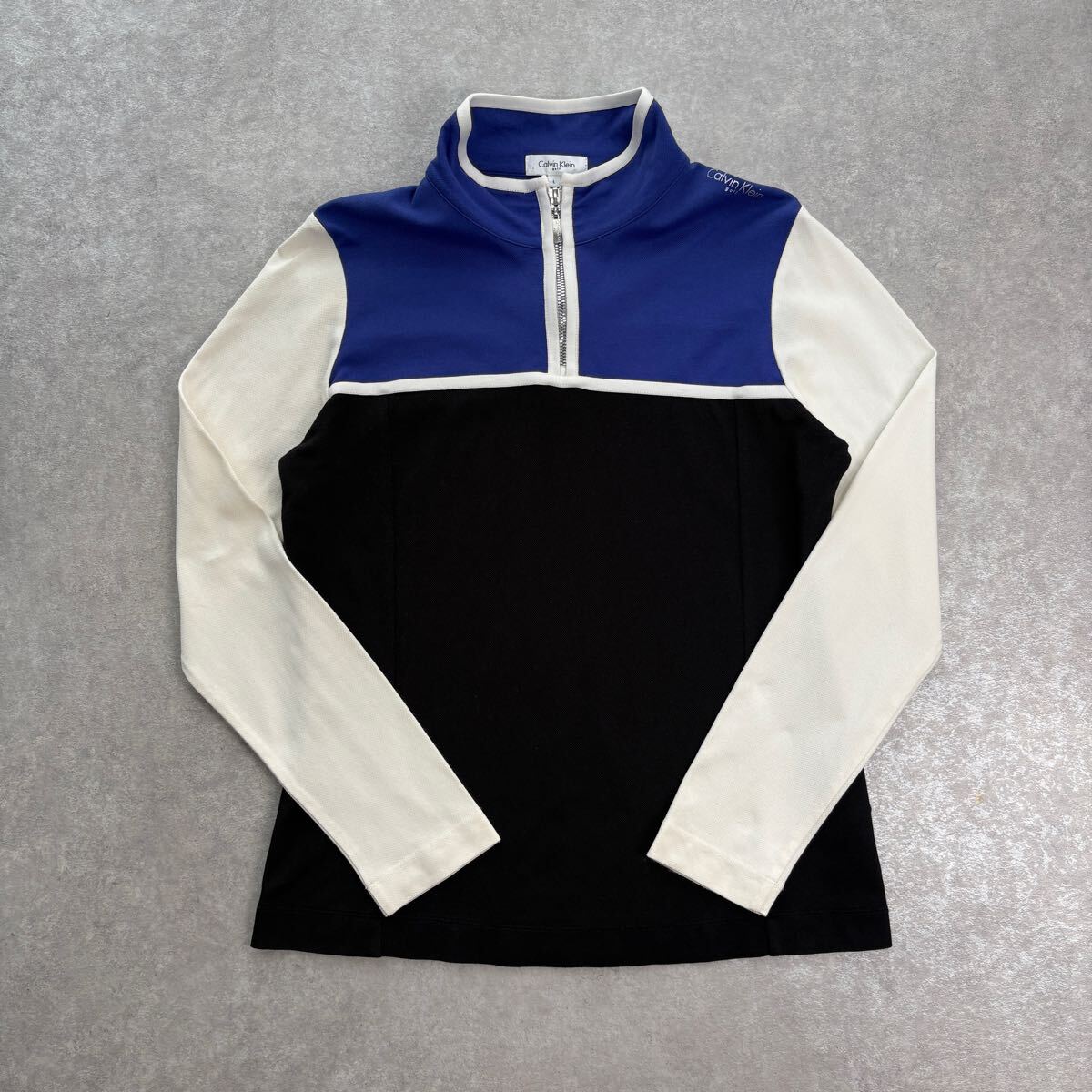 レディース カルバンクラインゴルフ Calvin Klein golf ハーフジップ 長袖 ジャージ Lサイズ拍卖