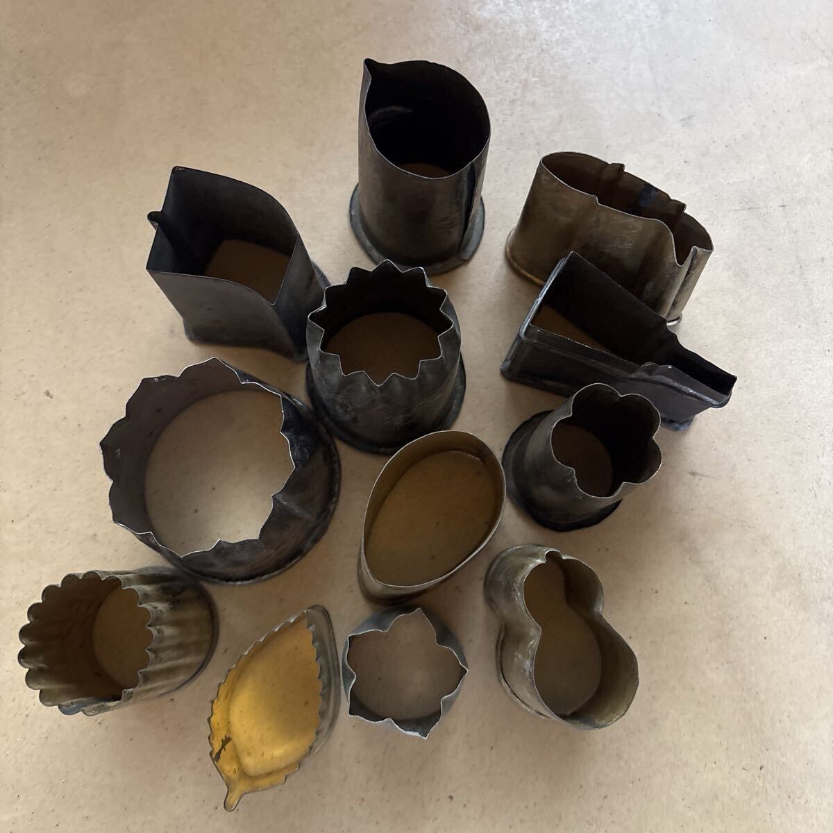 抜型 ③型抜き 金型 ハンドクラフト 手工芸 レザークラフト和菓子 クッキー 製菓道具 調理器具 アンティーク 貴重 お正月 縁起物 拍卖