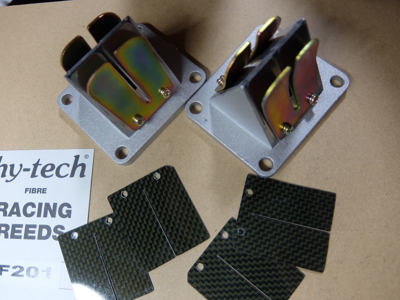 RZ250 RZ350 カーボンリード(EBC or Hy-tech製) &リードバルブ ブロック セット 2気筒分 RZ250R 4L3 4UO 29L 51L 1AR 3HM 1XG拍卖