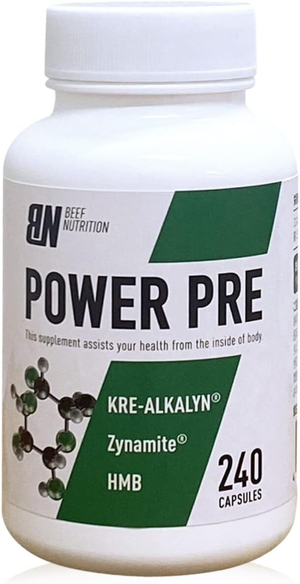 BEEF NUTRITION ビーフニュートリション パワープレ プレワークアウト ノンカフェイン HMB ザイナマイト 210粒拍卖