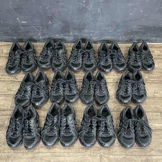 asics アシックス ランニングシューズ ブラック 13足 ブラック TJG138 22.5-26.5cm ローカット 靴 運動靴 まとめ売り / 301236拍卖