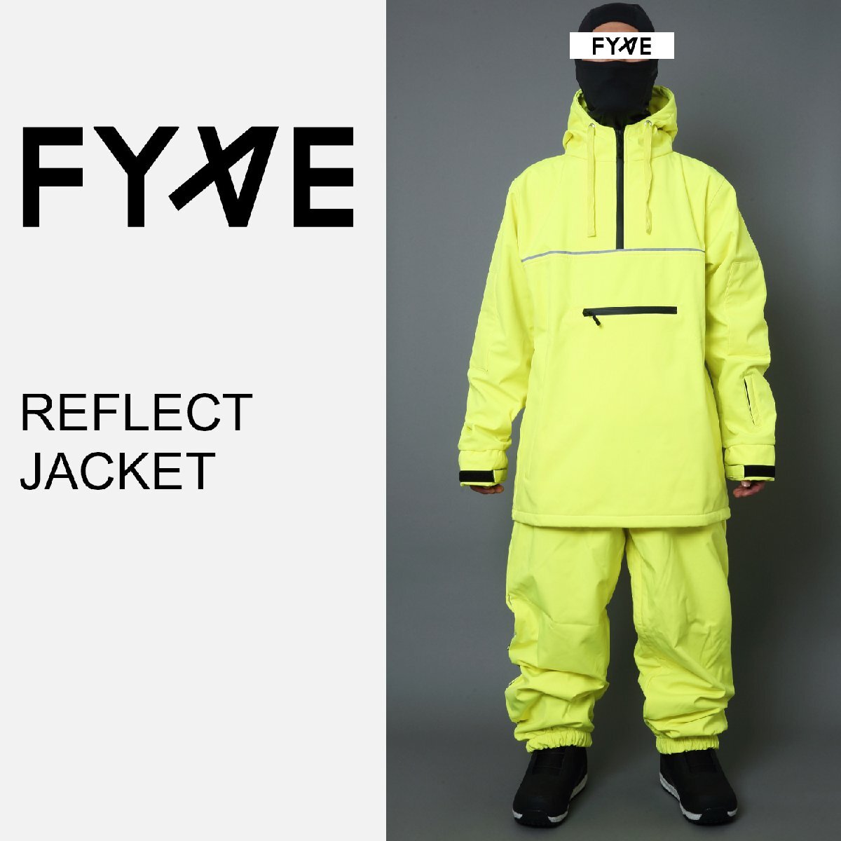 FYVE スノーボードウェア REFLECT JACKET FLUYELLOWサイズL【ジャケット単品】拍卖