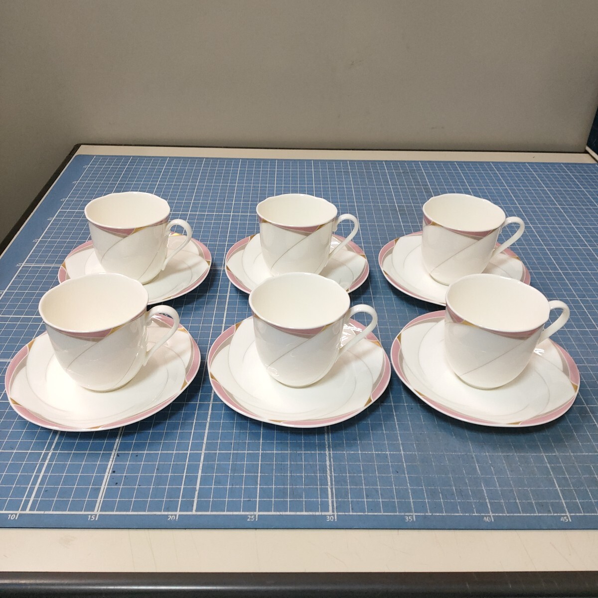 【ノリタケ カップソーサー 6客セット】シフォン Noritake 洋食器 ティーカップ【C11-2②】0815拍卖